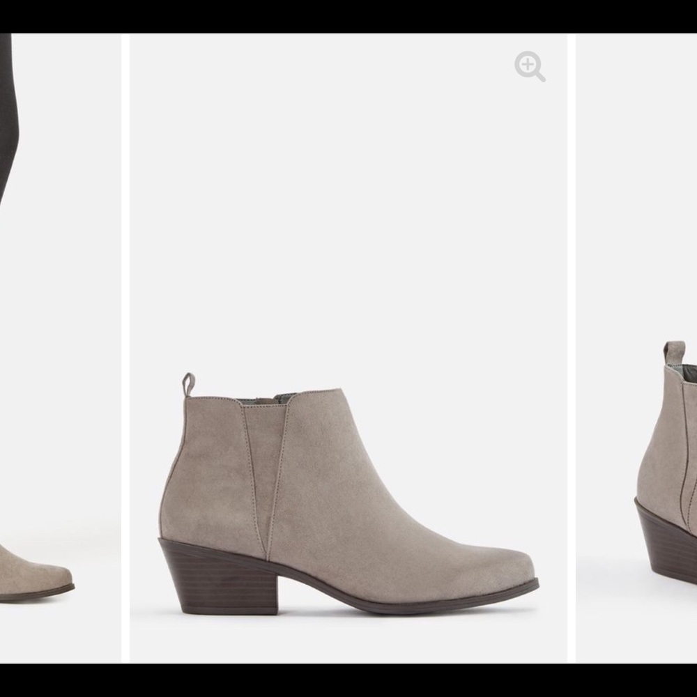 Just Fab Faux Suede Ankle Boots 11 Wide